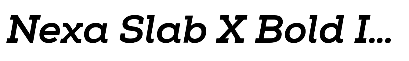 Nexa Slab X Bold Italic